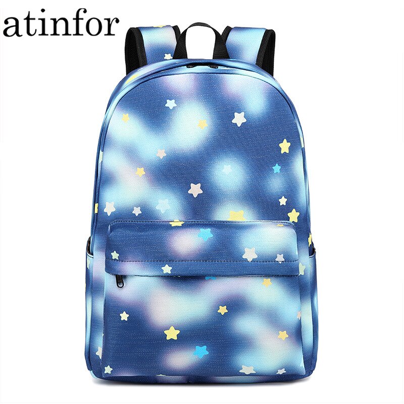 Atinfor étanche femmes grande capacité sac à dos filles collège Bookbag femme sac à dos mignon sac d'école pour adolescents