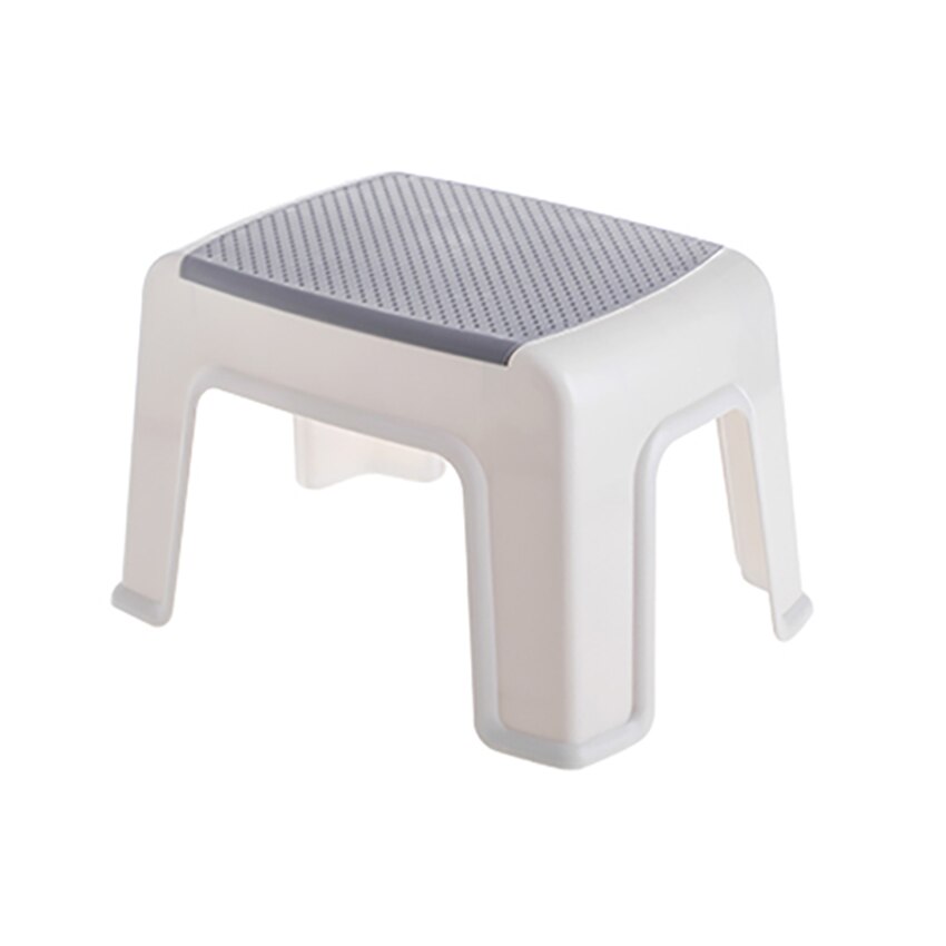 1 Stück freundlicher Badhocker mit Anti-Rutsch-Pads, Couchtisch niedriger Fußhocker Haushaltsmöbel Wechselschuhe Hocker freundlicher Fußstütze: grau