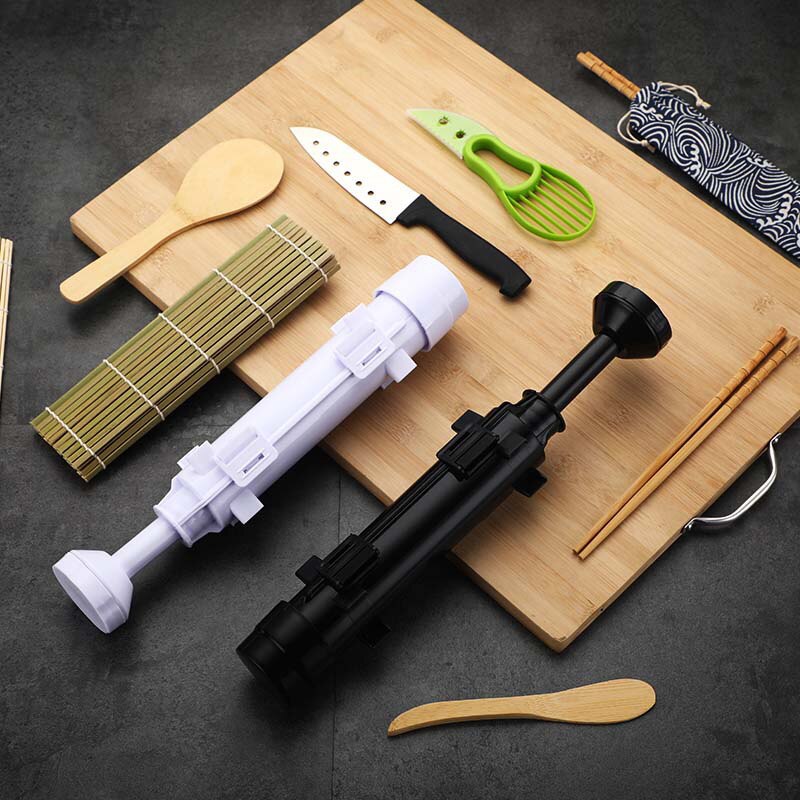 DIY Sushi Making Kit Roll Maker Sticks Rice Mold Kitchen Meat Tools Japanese Goods Set Bento Accessories Cooked Gadgets Nori