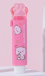 Gomme Portable Kawaii, propre sans miettes, chat, papeterie Kawaii, fournitures scolaires pour enfants: Bleu