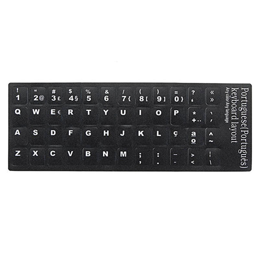 Autocollants Standard lisses pour clavier d&#39;ordinateur portable, 6 langues, allemand, russe, espagnol, français, italien, arabe