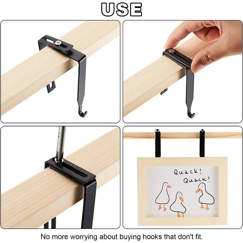 Ganchos de almacenamiento de puerta ajustables, estante colgante de Metal para armario, partición, ropa, sombrero, colgador de toallas, organización de almacenamiento en el hogar, 1/5 Uds.