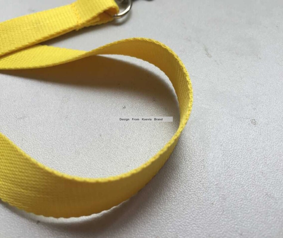 Blank polyester Yellow Neck strap lanyard for ID card Cell Phone Lanyard Neck Strap 0.7mm thick with/Lobster Clasp
