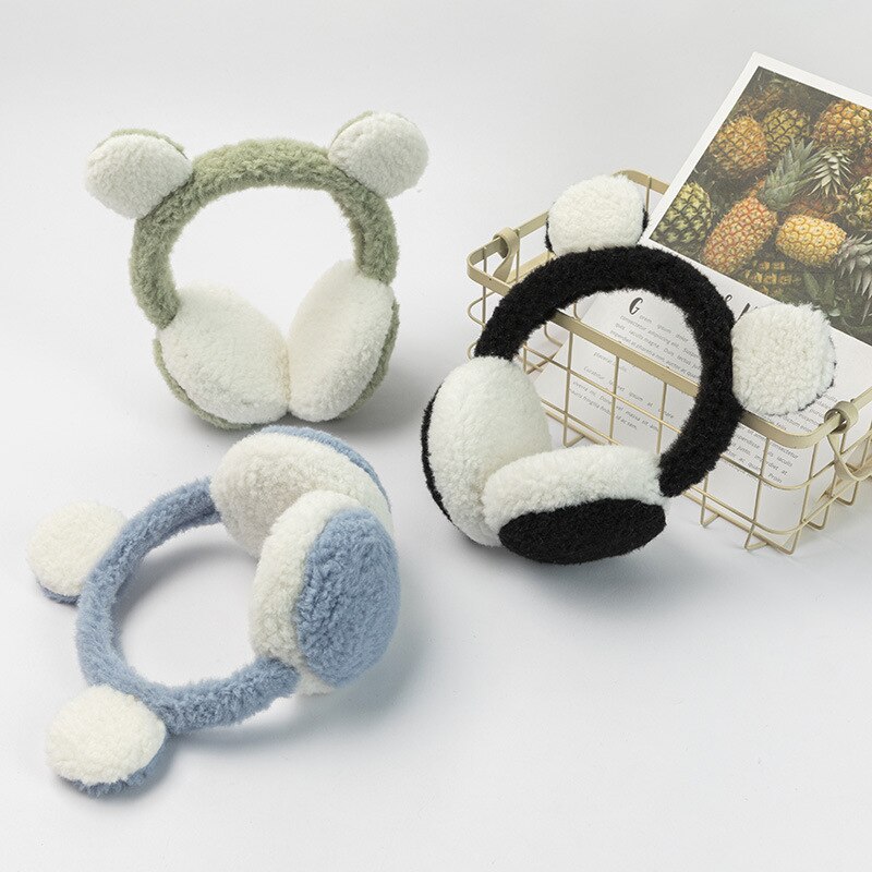 Cute Warm Panda-shaped Earmuffs Fashionable Korean Version Earmuffs Popular Comfortable Antifreeze Neutral Winter Plush Earmuffs