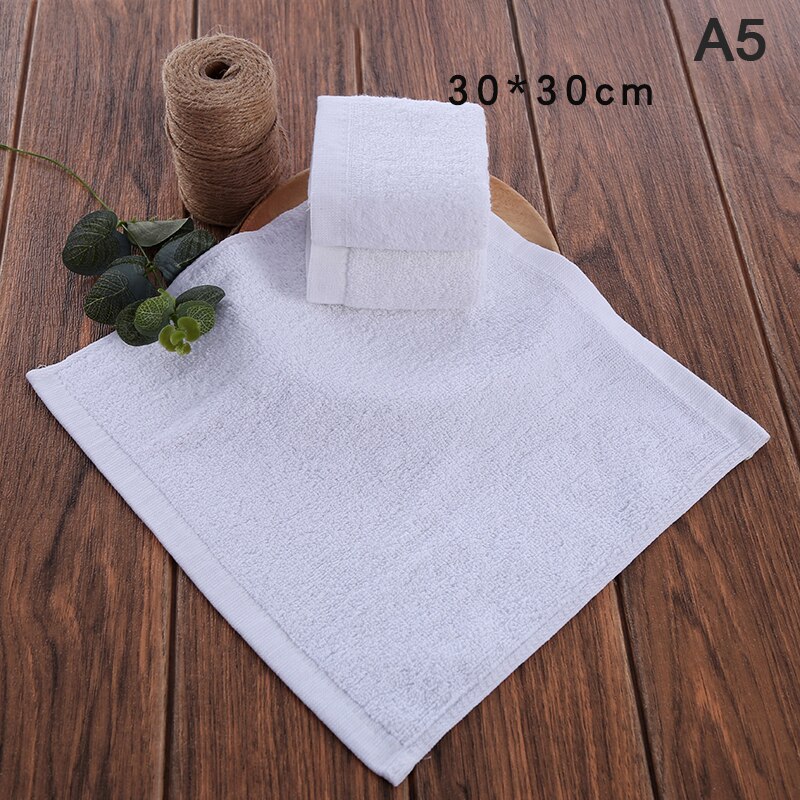 Zachte Witte Goedkope Gezicht Handdoek Kleine Handdoeken Vierkante Witte Keuken Handdoek Hotel Restaurant Kleuterschool Katoenen Handdoek: A5