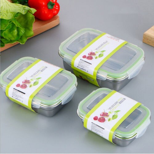 US Stainless Steel Thermal Insulated Lunch Box Bento Food Container Layer Storag