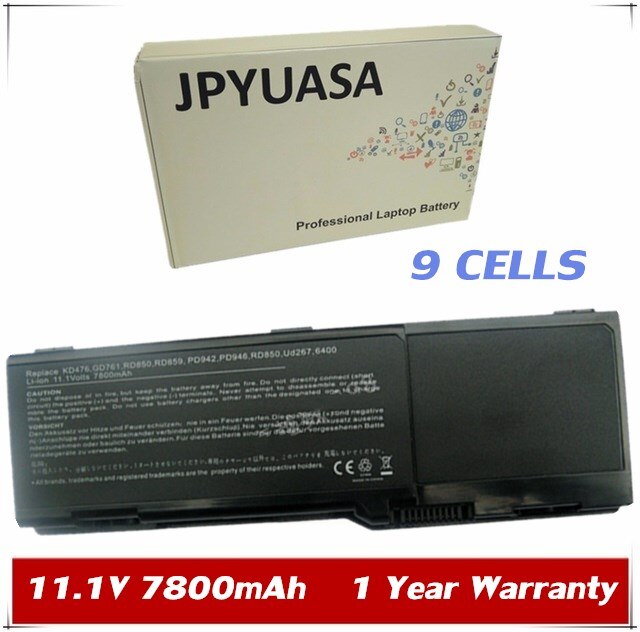 7XINbox 11.1V 7800mAh Laptop Battery For Dell Inspiron 1501 6400 E1505 PP20L PP23LA 131L 1000 GD761 RD859 UD267 XU937 312-0461