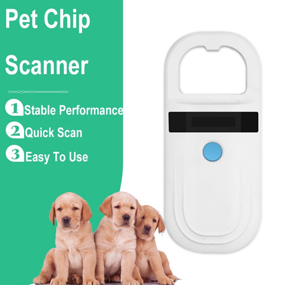 Portable Electronic Pet ID Microchip Scanner Built-in Buzzer 125kHz 134kHz ISO 11784 11785 FDX-B ID64 RFID ID Reader