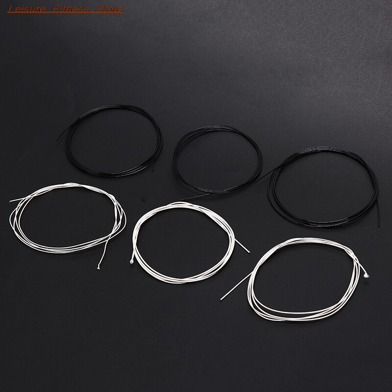 6Pcs Zwart Wit Gitaar Snaren Professionele Muziek Instrument Snaren Set Nylon Fiber Klassieke Gitaar Vervanging 6 Snaren Set