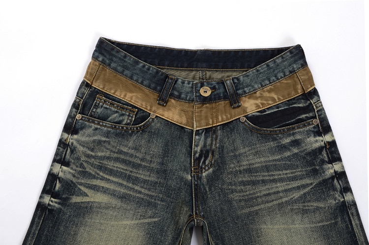 Airgracias shorts mænd jeans mærke tøj retro nostalgi farve denim bermuda shorts til mænd jean størrelse 28-38
