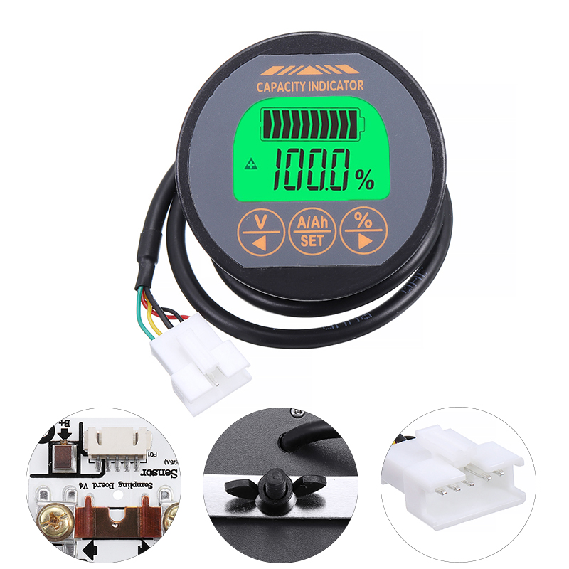 Probador de Capacidad de Batería Coulómetro - 50A 100A 350A - Detector Indicador Monitor - para Litio Plomo-Ácido
