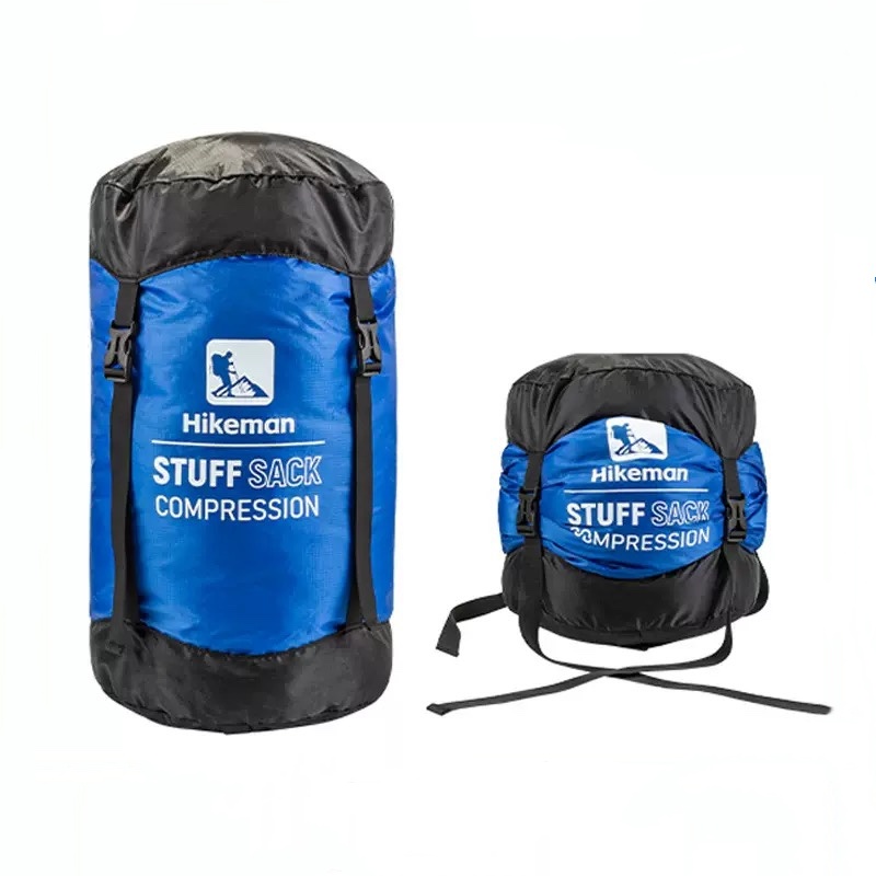 Utomhus sovsäck kompressionsväska camping resor kläder förvaringsväska stor kapacitet bärbar kompressionsförvaringsväska: Svart