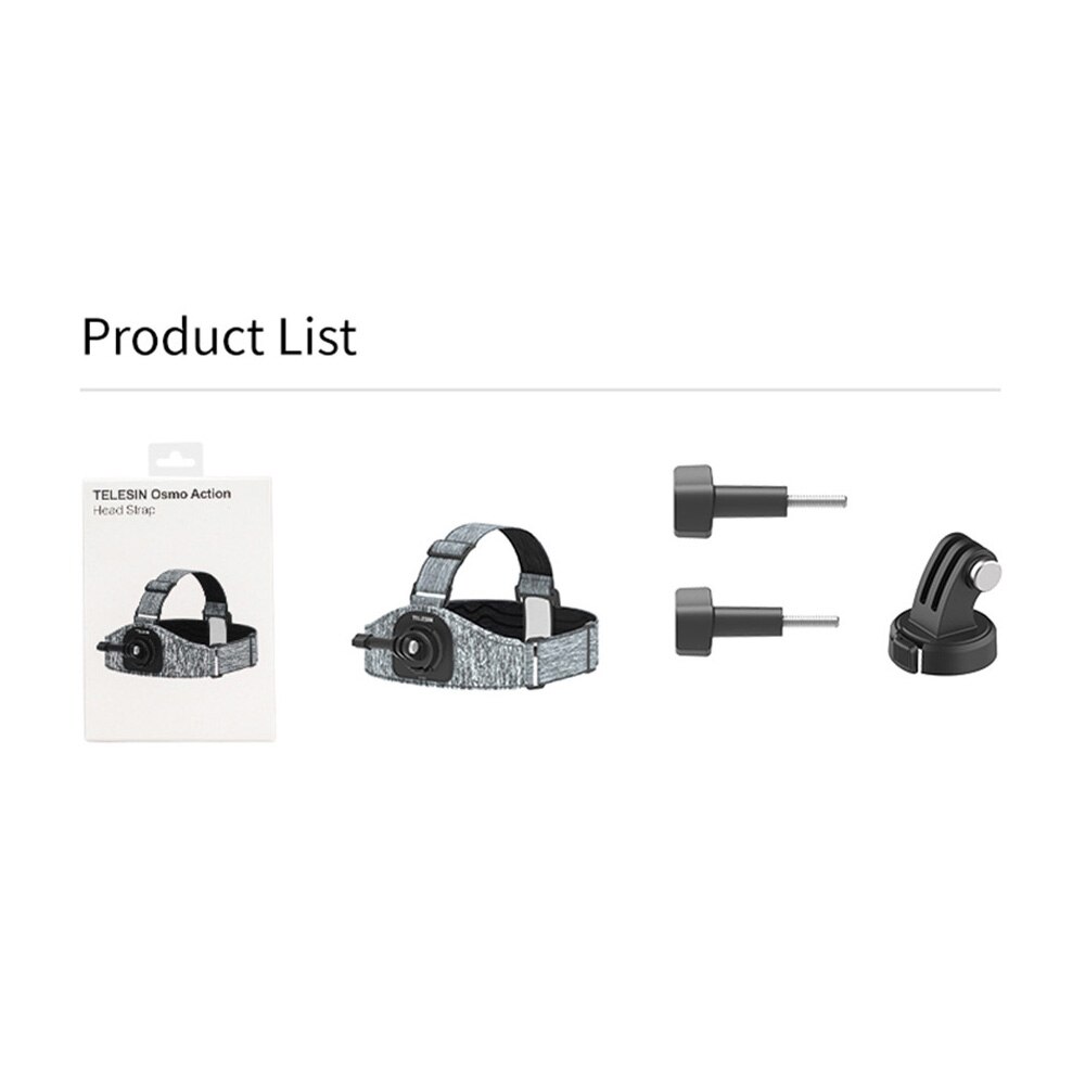 TELESIN-Arnés con correa para el pecho y la cabeza, montaje frontal y trasero, antideslizante, fuerte elasticidad, para GoPro Hero 10, 9, 8, 7, Osmo Action Insta360: Head Strap