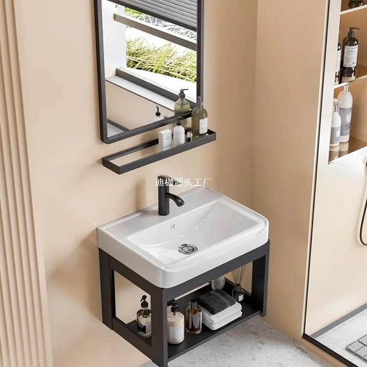 Mini Small Wash Basin Household Wall-mounted Washbasin Cabinet Combination Simple Wash Table Pool Ceramic Single Basin Balcony