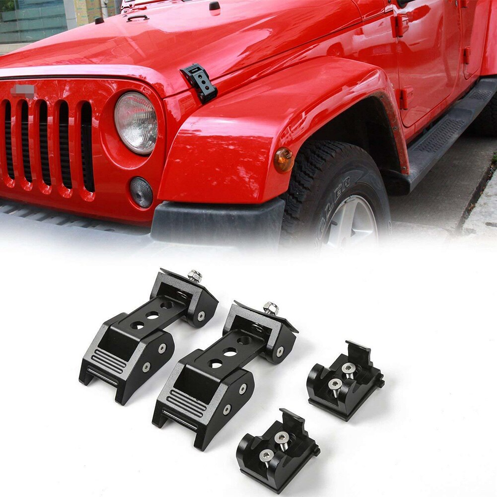 Acessórios de ferramentas substituição decorativa fácil instalar carro auto captura fivela bloqueio capa trava resistente à ferrugem para wrangler jk jl