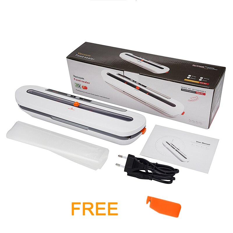 Best Electric Vacuum Sealer Machine With 10pcs 220V/110V Food Saver Bags Household Automatic Food Vacuum Packaging Machine