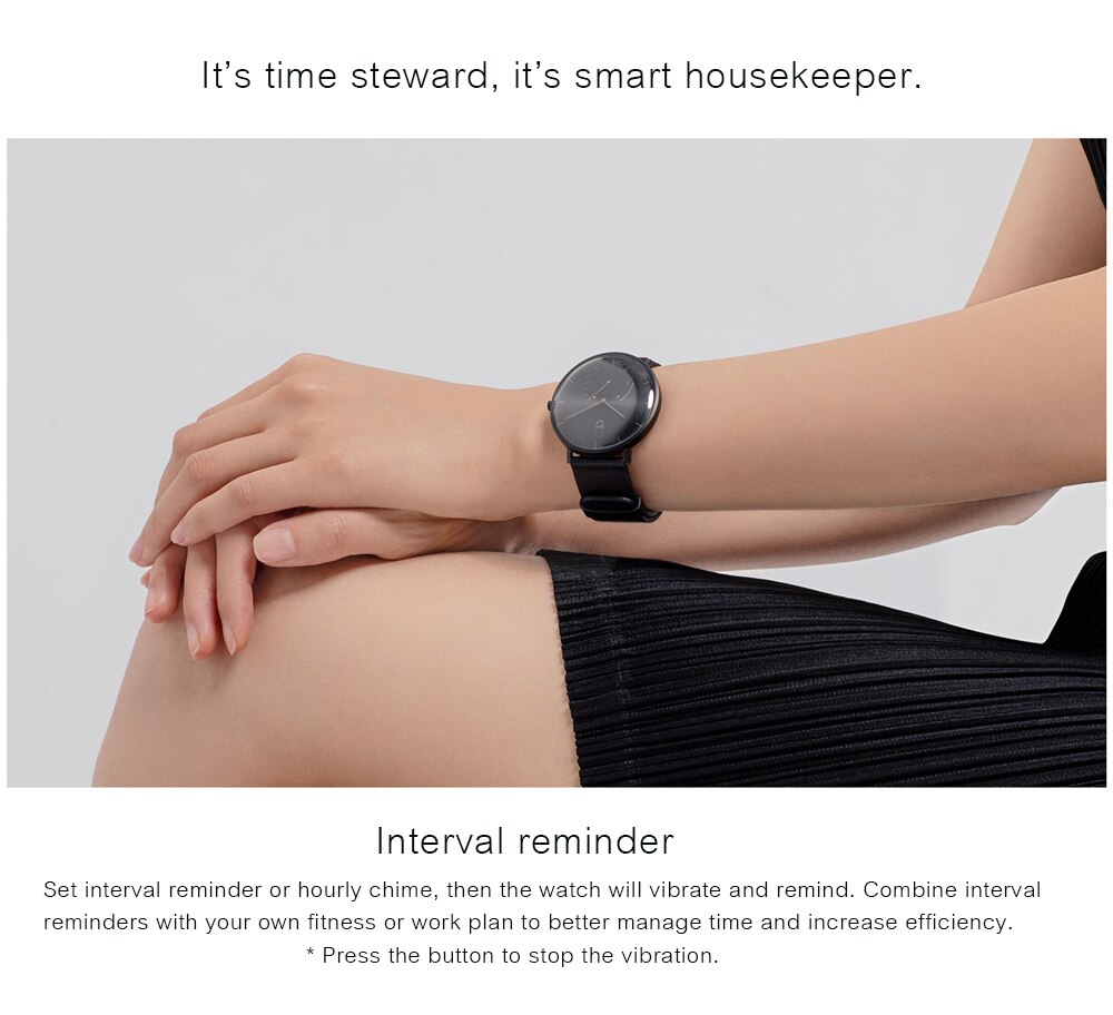 Orologi al quarzo Xiaomi Mijia originali quadrante doppio impermeabile con sensore sportivo di allarme BLE4.0 senza fili Collegare tutto'app accorto Mi casa