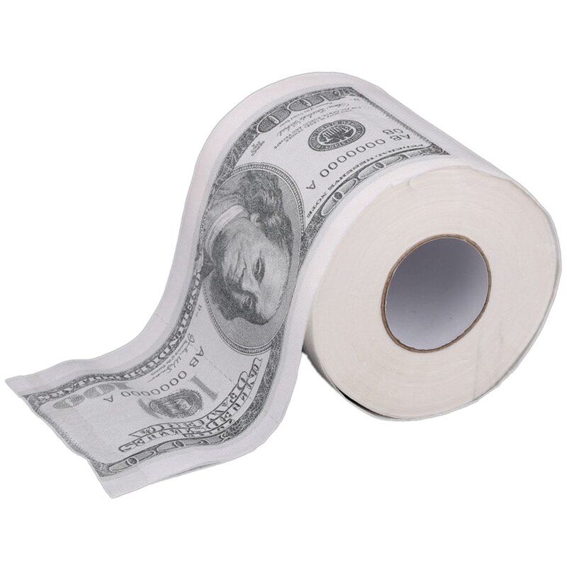 Wc-papier Rollen Papier In Patroon Voor $100 Wit