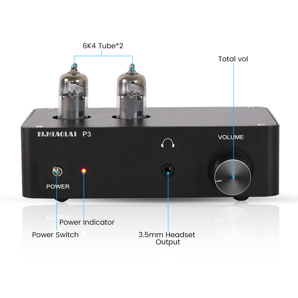 Przedwzmacniacz lampowy HIFI 6K4 Tube Mini High Power Audiophile Headphone Amplifier HD Lossless Wysokiej jakości domowy sprzęt audio