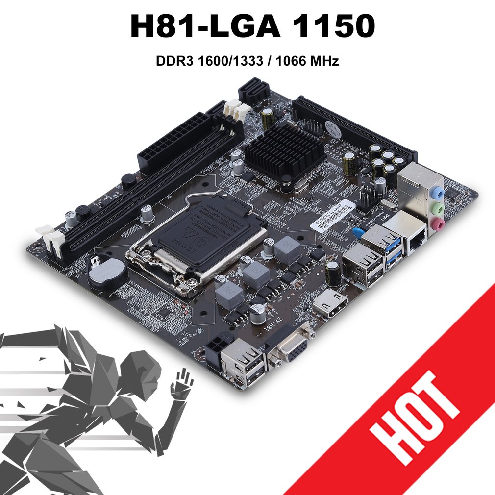 Placa base H81 para Intel H81 LGA 1150 zócalo ordenador de escritorio placa base SATA 6 Gb/s USB 2,0 juegos DDR3 mini-itx