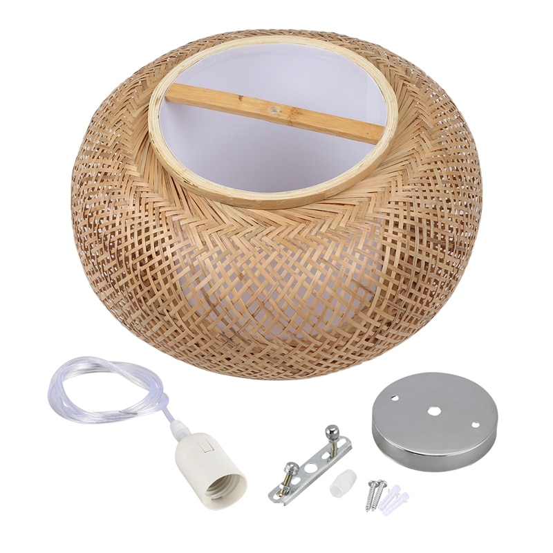 Abat-jour en bambou, abat-jour de plafond suspendu, abat-jour en rotin en osier bricolage