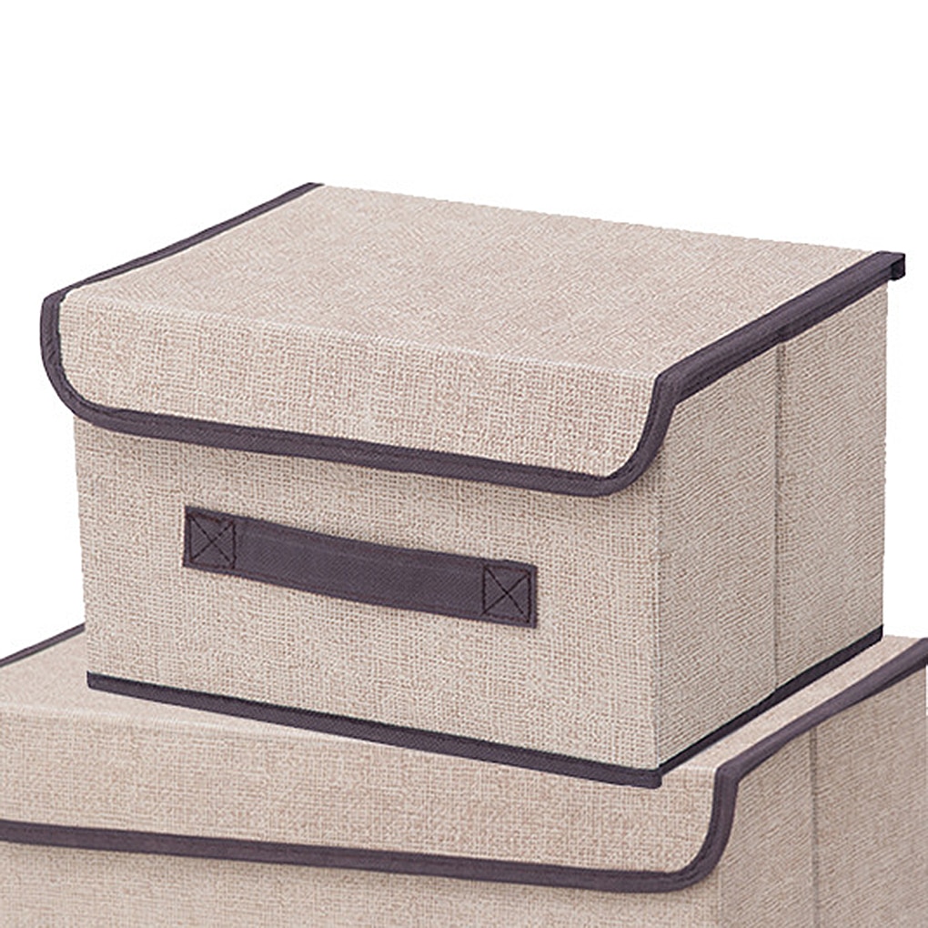 Caja de almacenamiento plegable de tela para el hogar, organizador de ropa multiusos, portátil, no tejida, a prueba de busto