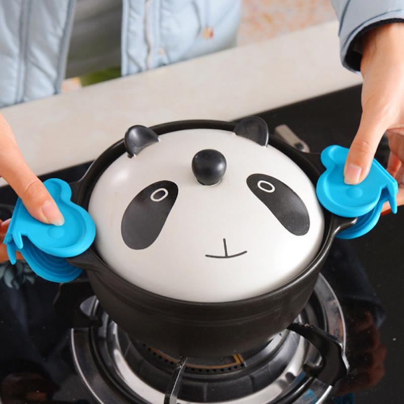 Pince de plaque chauffante en Silicone résistant à la chaleur de 2 pièces avec aimant autocollant pour réfrigérateur