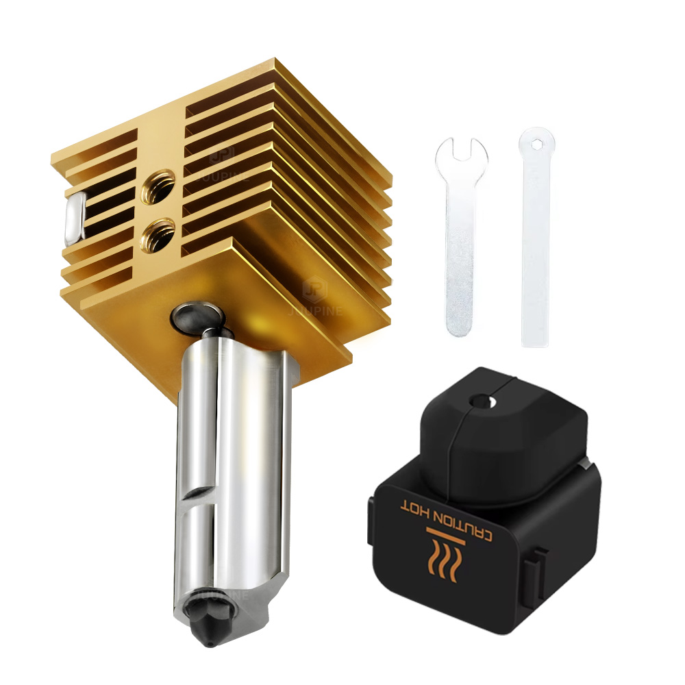 For Bambu Lab A1 Nozzle /A1 Mini Hotend Fast Speed a1 End Brass Heat Sink Hardened steel Nozzle 3D Printer accessories: Red