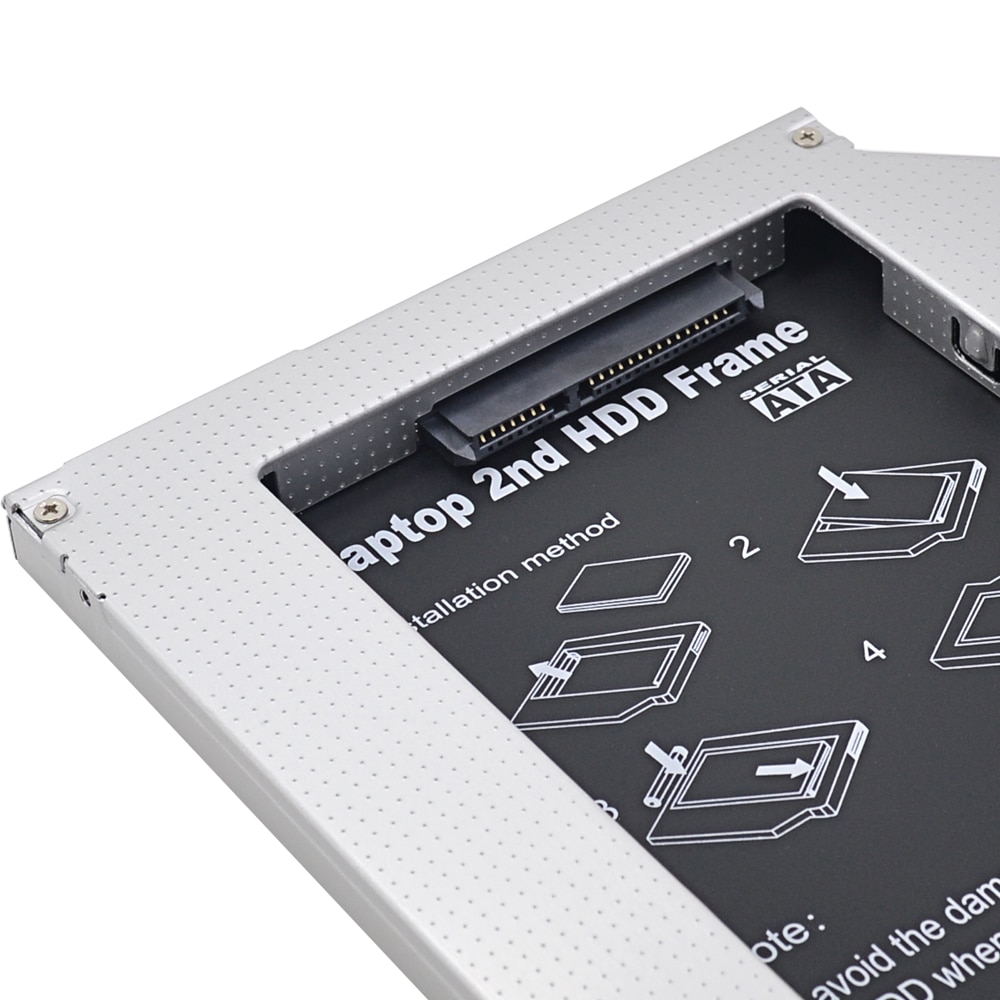 Carcasa de aluminio para disco duro SSD, carcasa para Dell E6310, E6400, E6500, E6410, E5400, M2400, M4500 Pro, OptiBay, 9,5mm, SATA 3,0, 2,5&quot;