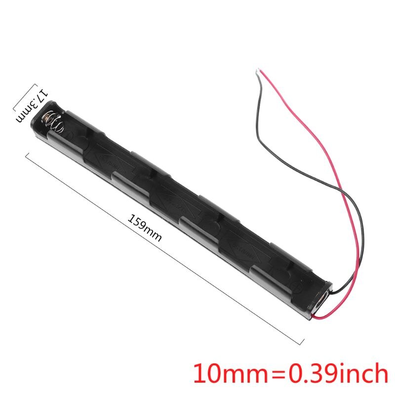 Batteriefach 5th 3 aa 4.5v lange streifen aufbewahrungsbox schwarze kabelanschlüsse batterien einseitiger kunststoffbehälter