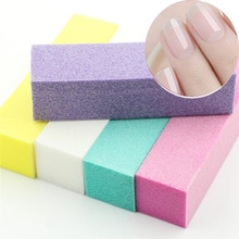 1 pieza de pulidor de uñas curvo recta esponja para lijar limas pulido negro Rosa lima de uñas manicura kit de herramientas para manicura