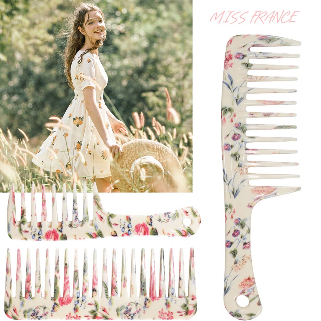 Plastic Detangling Scalp Massage Comb Wet Dry Shower Rake Comb Detangler Hair Combs