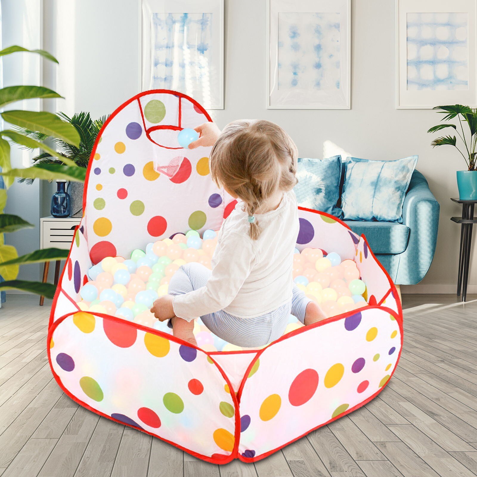 Ball Pit box portatile per bambini box per bambini con pallone da basket per bambini piscina a secco per bambini pieghevole per esterni Ballenbak giocattoli