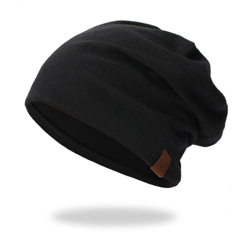Gorro de punto elástico y térmico para hombre y mujer, gorro ligero de algodón, cálido, para otoño y primavera: B