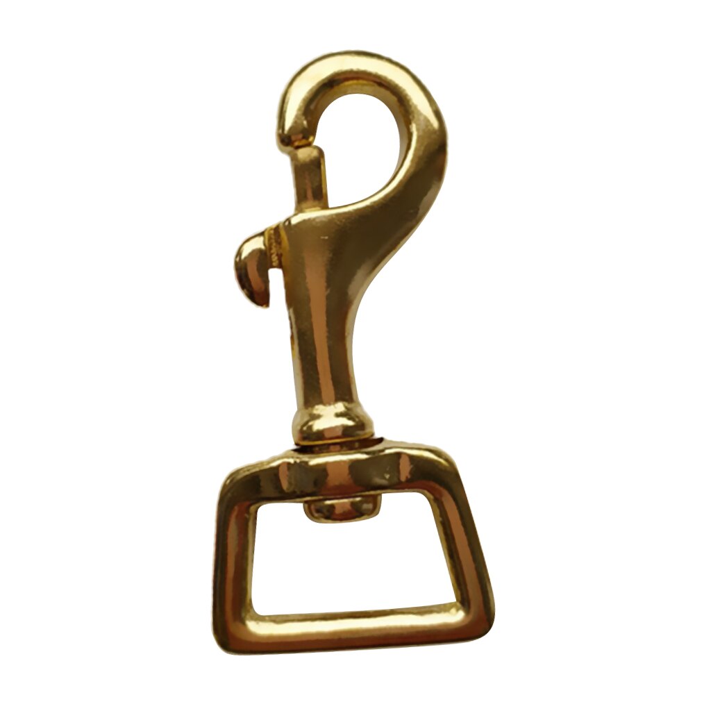 Solid Brass Square Eye Swivel Bolt Snap Hooks Pet Buckle Trigger Clip Clasp Dog Horse Lead Keychain (Gold): 21x60mm Gold