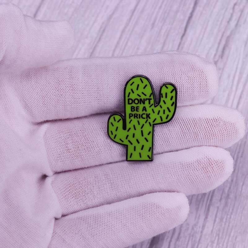 Cactus Emaille Pin Op &quot;Niet Worden Een Prik&quot; Grappig, Humoristische Voor Beste Vriend, bff, Zus, Dochter Of Vriendje