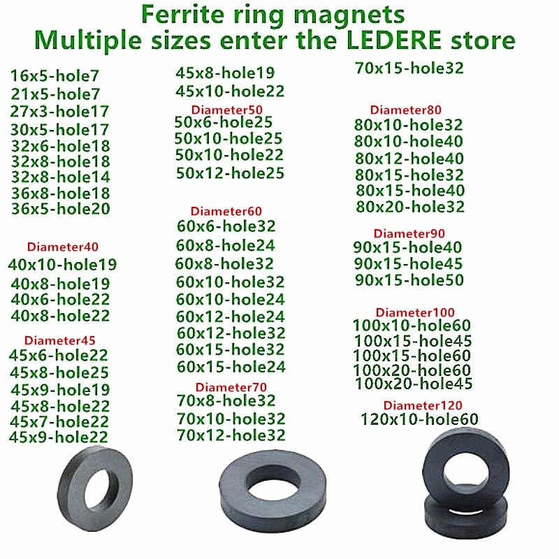 10-500pc/ part disk disk ferrit magnet 10 x 4 mm magnet køleskab ferrit magnet ring ferrit magnet til højttalere magnet sort 10*4 mm mini