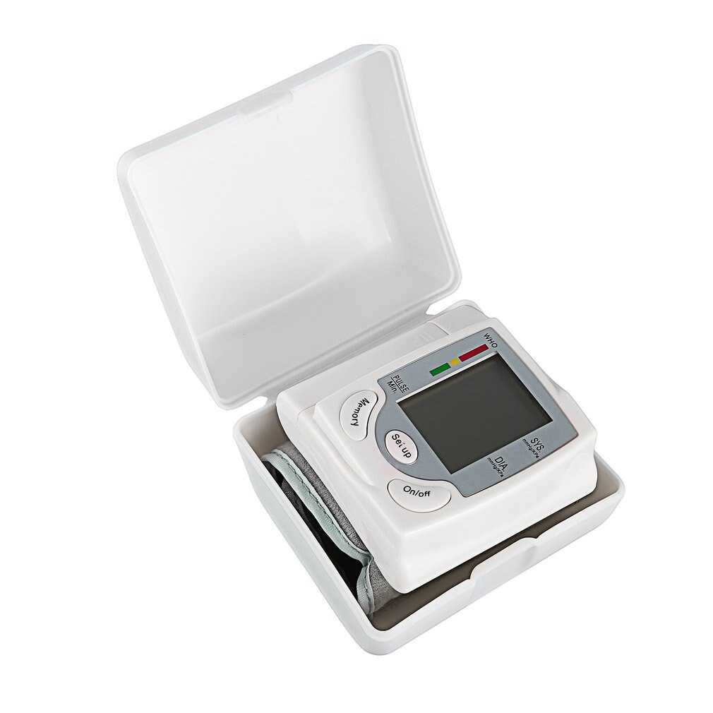 Automatic Wrist Blood Pressure Monitor Digital Display Pulse Rate Meter Wrist Electronic Watch Arm Meter Sphygmomanometer