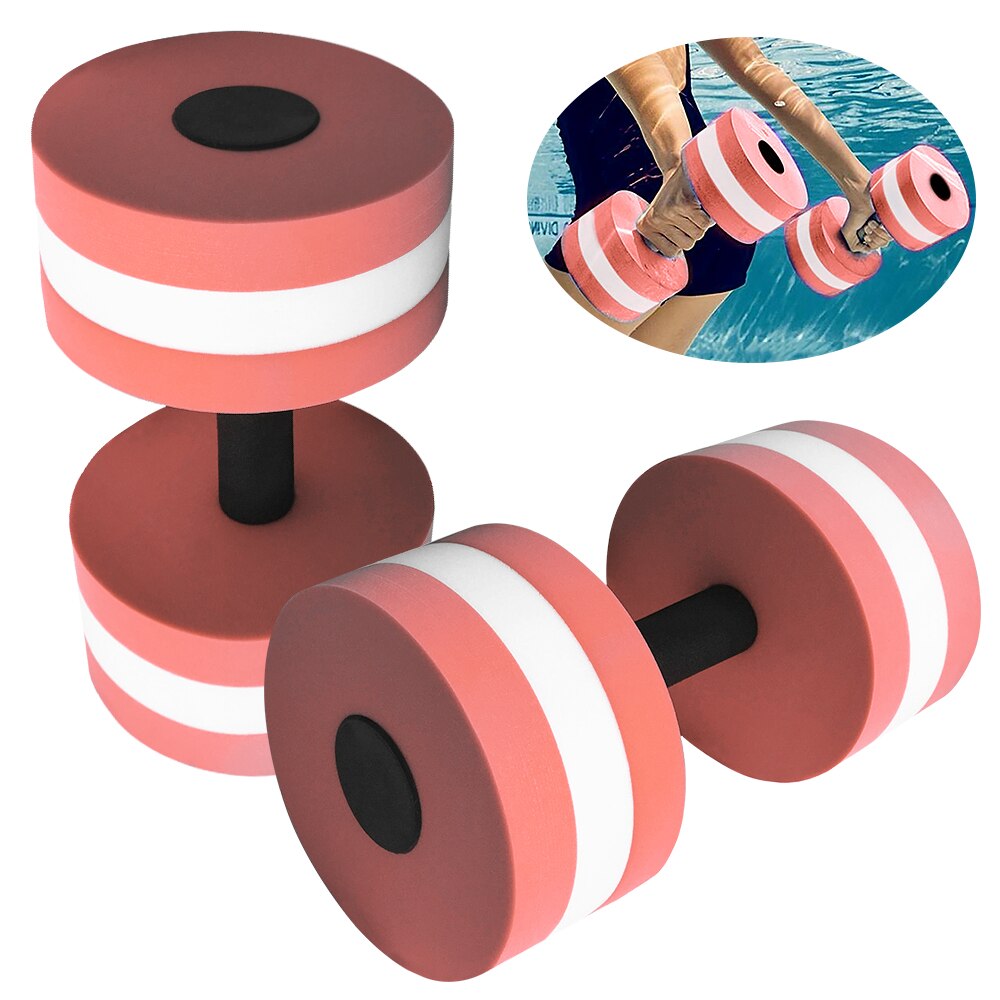 1 par eva foam vattenträningshantlar ger motstånd för vattengympa fitness- och poolövningar fitnessutrustning: Rosa