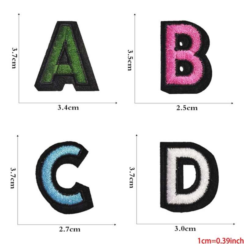 36/26/10 PCS Iron on Letters Patches Applique Sew ... – Grandado