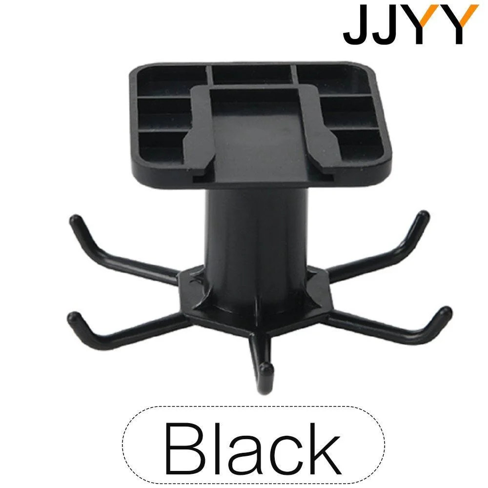 JJYY Keuken Muur Opbergrek Plank Roterende Haken Spatel Lepel Keukengerei Levert Wandmontage Kleverige Haken: Black