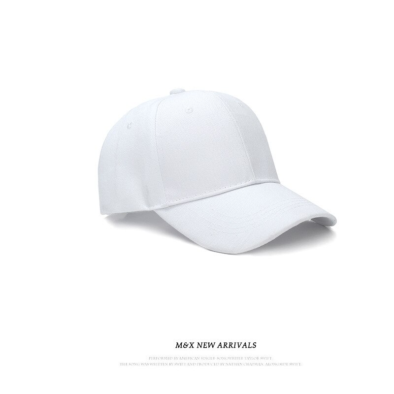 Women Men Hat Curved Sun Visor Light Board Solid Color Baseball Cap Men Cap Outdoor Sun Hat Adjustable Sports Caps in Summer: white