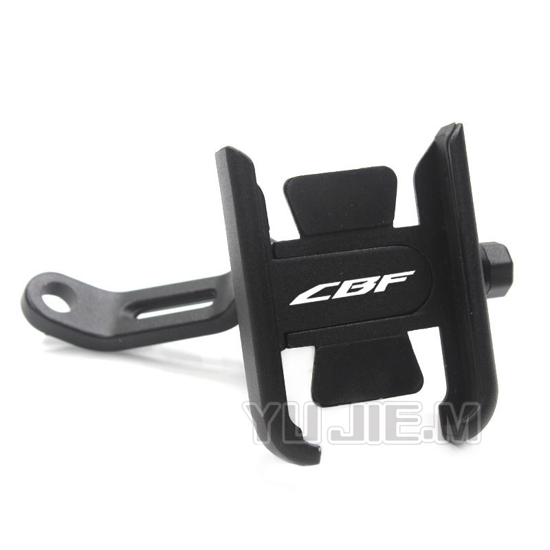 Soporte de teléfono móvil con mango CNC para motocicleta, accesorio para GPS, CBF 500, 600, 600S, 1000, CBF600, CBF1000, CBF500, CB600S, CBF125: Gris oscuro