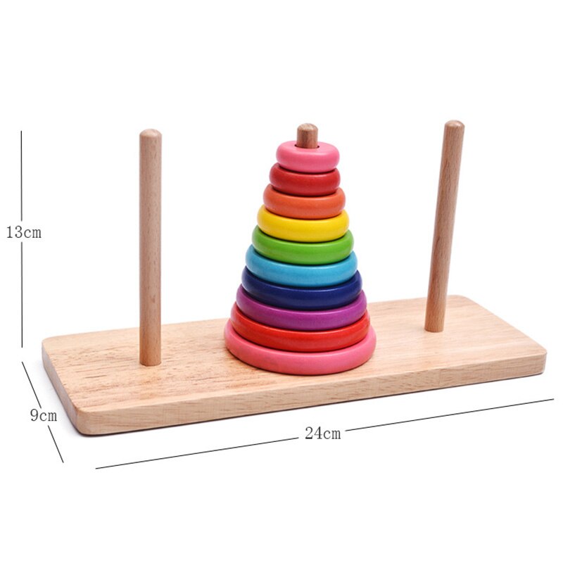 Toren kinderen educatief speelgoed houten vroeg leren klassieke wiskundige puzzel speelgoed voor kinderen