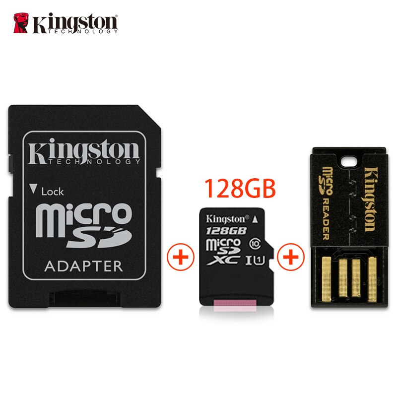 kingston Memory Card 8GB 16GB 32GB 128GB 64GB Micro sd card Class10 flash card Memory Microsd TF/SD Card adapter / card reader: 128GB