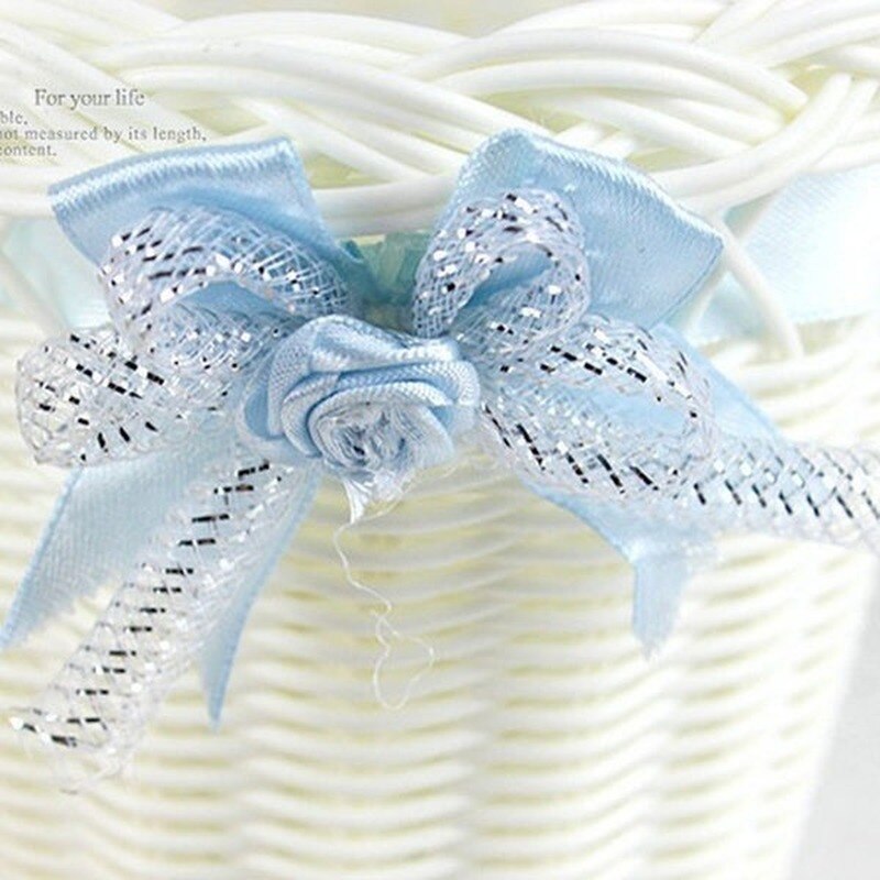 Plastic Wit Driewieler Fiets Bloem Mand Container Voor Thuis Weddding Decoratie
