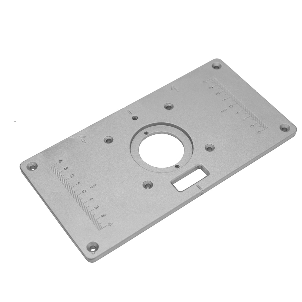Plaque D'insertion Aluminium Pour Table De Défonceuse – 245x240x8mm – Avec Guide D'onglet