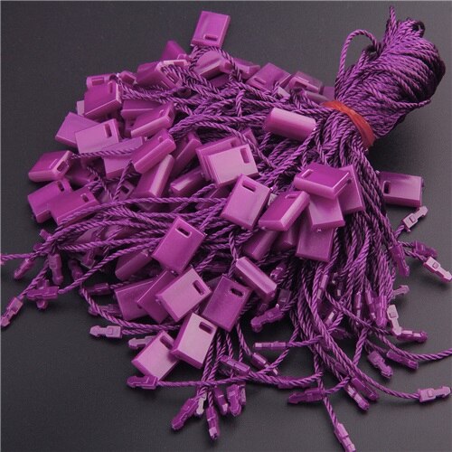 1000 Stuks Hang Tag Koord 7 Inches Hang Tag String Koord Voor Kledingstuk Prijskaartje Seal Tag: dark purple