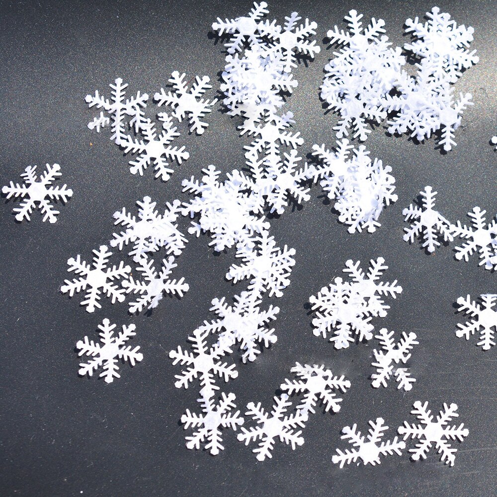500 stk 25mm kunstige jule snefnug bord konfetti klud sne kort konfetti gør julepynt tilbehør dekor: Stil 5
