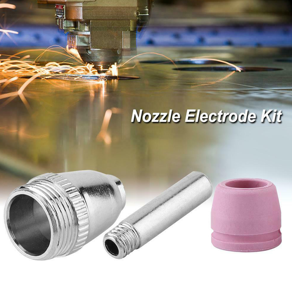 90 Pcs AG60 SG55 Plasma Cutting Machine Consumables Kit 35 Electrodes+35 Nozzles+20Ceramic Shield Cups Welding Repair Supplies